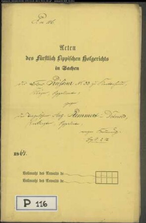 Prüssner Nr. 33 zu Knetterheide gegen August Remmert in Detmold - Forderung