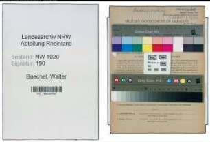 Entnazifizierung Walter Buechel , geb. 16.04.1895 (Stadtinspektor)