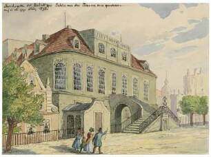 Das Palais Brühl (1753 gebaut) in Dresden von der Brühlschen Terrasse aus, Blick nach Südwesten