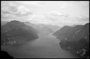 San Salvatore: Blick in den Ostteil des Luganer See