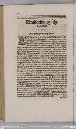 Brandenburgische Replic-schrifft