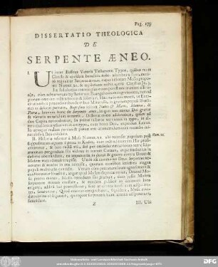 [X.] Dissertatio Theologica De Serpente Aeneo.