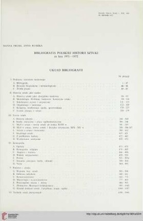 Bibliografia polskiej historii sztuki za lata 1971-1972
