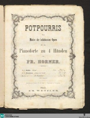 3: Potpourri aus Meyerbeer's "Hugenotten"