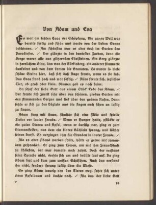 Von Adam und Eva