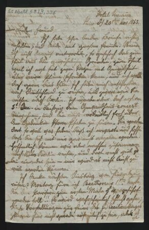 Brief an Woldemar Bargiel : 20.11.1863