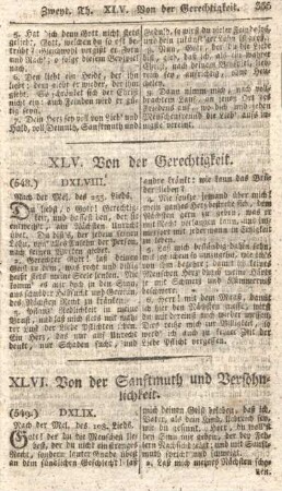 XLVI. Von der Sanftmuth und Versöhnlichkeit.