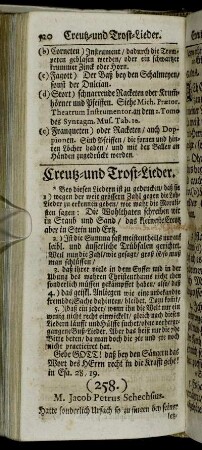 Creutz- und Trost-Lieder.