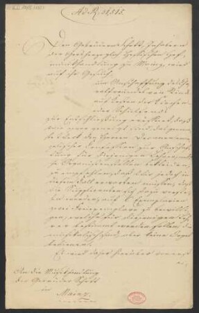 Bescheid über die Anschaffung von Johann Christian Heinrich Rincks "Der Choralfreund" auf Kosten des Kirchen- oder Schulfonds : 14.09.1832