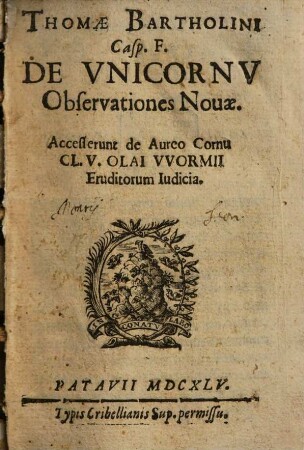 De Unicornu observationes novae