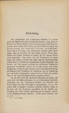 Das Landgesetz für Irland vom Jahre 1881 in deutscher Uebersetzung und im Original