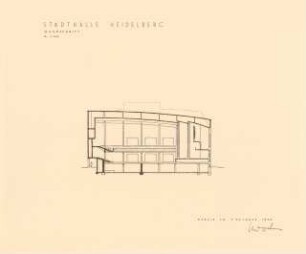 Kongresszentrum Heidelberg Neubau: Querschnitt 1:200