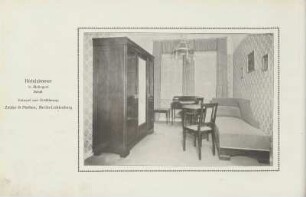 Hotelzimmer in Mahagoni. Detail
