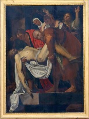 Frankreich. Poitou Charentes. Charente. Bassac. Abteikirche innen. Grablegung Jesu 17 Jahrhundert
