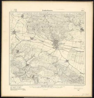 Meßtischblatt 2674 : Frankenhausen, 1909 : Frankenhausen. - Aufn. 1903, hrsg. 1905, einz. Nachtr. 1909. - 1:25000. - [Berlin]: Reichsamt für Landesaufnahme, 1909. - 1 Kt.