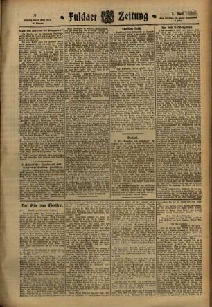Dritte Ausgabe vom Samstag, den 08. April 1911.