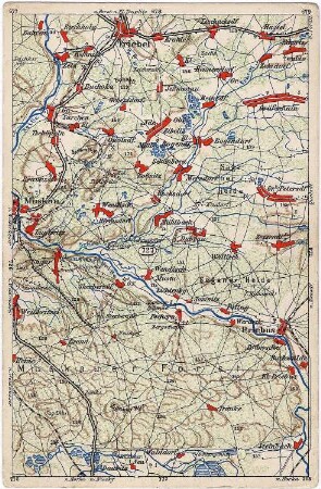 Zwischen Bad Muskau und Priebus, Wona-Karte, Maßstab 1:200.000