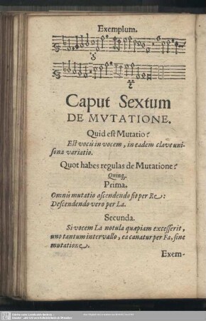 Caput Sextum De Mutatione
