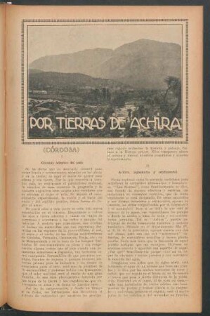 Por tierras de Achira
