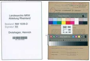 Entnazifizierung Heinrich Drolshagen , geb. 05.08.1905 (Fahrlehrer)