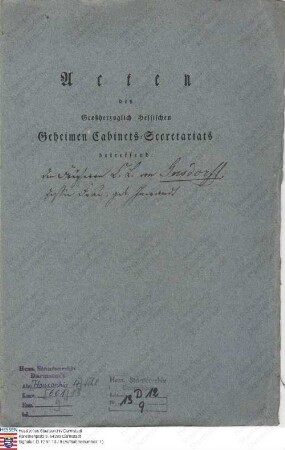 Gersdorff, [Christian Ludwig] Freiherr v.; Gersdoff, Ludovica, geb. Jawandt, Ehefrau des Christian Ludwig Gersdorff
