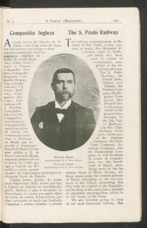 [Fotogravura do] William Speers, superintendente da S. Paulo Railway