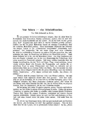 Neue Bahnen - eine Zeitschriftenschau