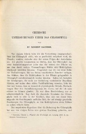Phytochemische Untersuchungen Herausgegeben von Dr. Robert Sachsse