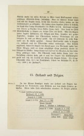 IX. Holland und Belgien