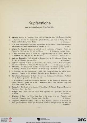 Kupferstiche (Nr. 1-39)