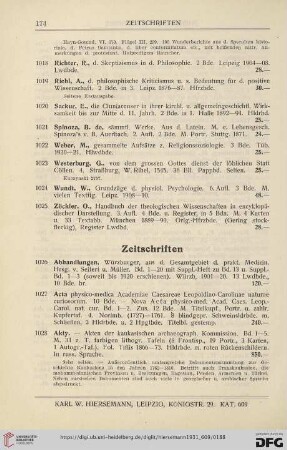 Zeitschriften (Nr. 1026 - 1113)