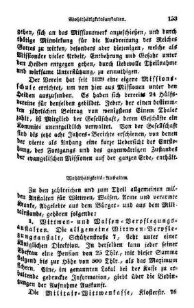 Wohlthätigkeits-Anstalten