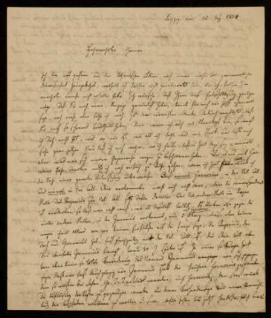 2: Brief von Gustav Friedrich Haenel an Gustav Hugo, Leipzig, 12.8.1834