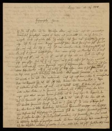 2: Brief von Gustav Friedrich Haenel an Gustav Hugo, Leipzig, 12.8.1834