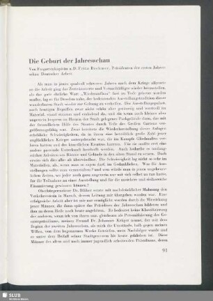 Die Geburt des Jahresschau