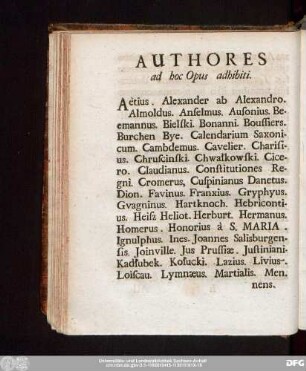 Authores ad hoc Opus adhibiti.