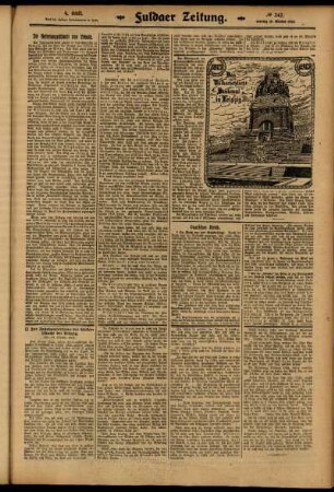 Vierte Ausgabe vom Samstag, den 18. Oktober 1913.