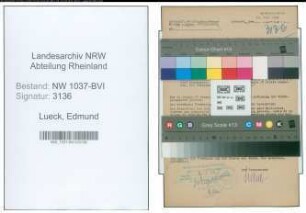 Entnazifizierung Edmund Lueck , geb. 08.08.1905 ()