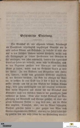 Geschichtliche Einleitung