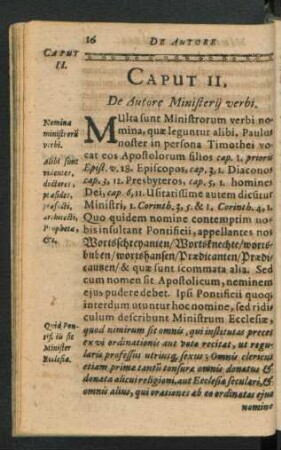 Caput II. De Autore Ministerii verbi.