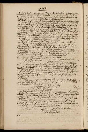 Pensionierung des Pedells Huch mit Abschrift des entsprechenden Reskripts an die Universitätskasse.