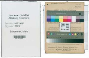 Entnazifizierung Maria Schommer , geb. 26.08.1914 (Putzmacherin)