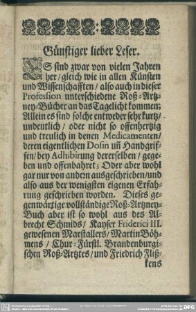 Günstiger lieber Leser