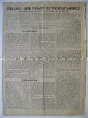 Sonderdruck einer Rede von Stalin auf der Wirtschaftskonferenz der Sowjetunion 1931