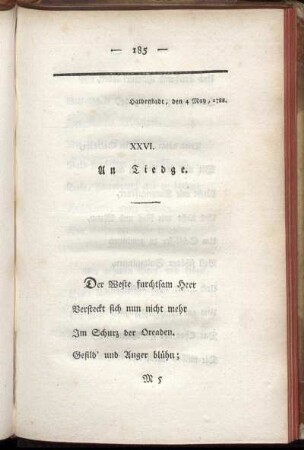 XXVI. An Tiedge.