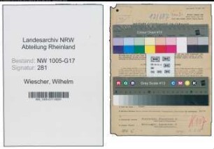 Entnazifizierung Wilhelm Wiescher , geb. 26.04.1896 (Geschaeftsfuehrer)