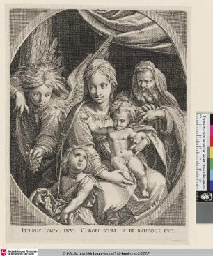 [Die Heilige Familie mit Johannes dem Täufer und einem Engel; The holy family; La Sainte Famille]