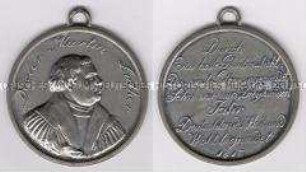 tragbare Medaille auf Martin Luther und das 300jährige Reformationsjubiläum