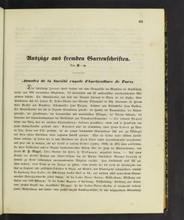 Auszüge aus fremden Gartenschriften.