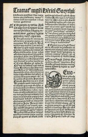 Tractatus magistri Henrici Gorychum de effectibus salutiferis Eucharistie ...